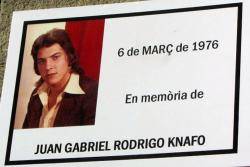 1976 Mor Juan Gabriel Rodrigo en una manifestació a Tarragona, empaitat per la policia