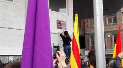 Manifestació a Lleida contra la simbologia franquista