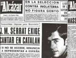 1968 Prohibició a Joan Manuel Serrat de cantar en català a Eurovisió
