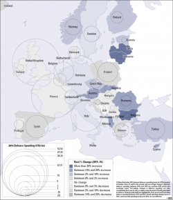 La despesa militar a Europa. Font: Mèdia.cat