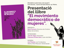Presentació a Palma del llibre "Moviment Democràtic de les Dones"
