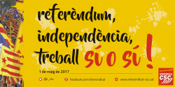 Manifest de la Intersindical-CSC amb motiu de l'1 de maig de 2017