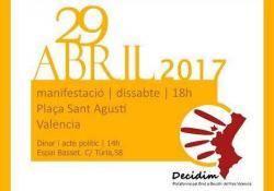 Manifestació a València per commemorar el 25-A