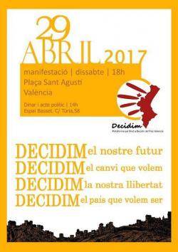 Manifestació a València per commemorar el 25-A