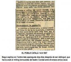 Salvador Seguí i el tiroteig mortal en un míting lerrouxista el 1907