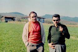 Foto: Robert Surroca i Ton Ribas, el 1971, al País Basc, quan van anar a connectar amb els independentistes bascos