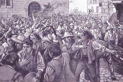 22/05/1640- Els pagesos revoltats contra els terços entren a Barcelona. Guerra dels Segadors