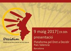 Presentació de la Plataforma pel Dret a Decidir del País Valencià