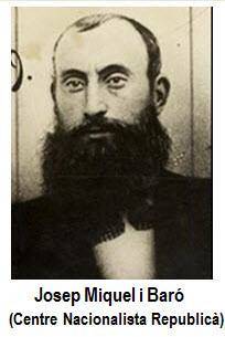 El 17 d'agost de 1909 mor afusellat el membre del Centre Nacionalista Republicà Josep Miquel i Baró