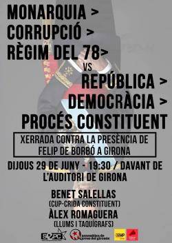 Acte contra la presència de la monarquia espanyola a Girona