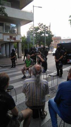 Concentració contra la visita de Felip VI a l'Auditori de Girona en motiu de l'acte anual de la Fundación Princesa de Girona (29/06/2017)