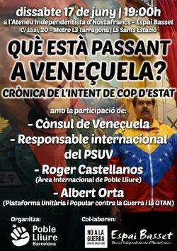 Acte a Barcelona amb el Cònsol de Veneçuela i representant del PSUV