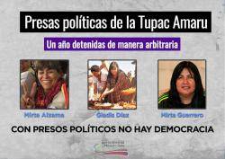 Divendres passat va fer un any de la detenció il·legal de 3 preses polítiques de lorganitzación barrial Tupac Amaru