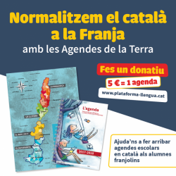 Nova edició d'agendes en català per als escolars de la Franja