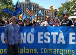Carles Castellanos, en una manifestació contra els transvassaments el 2015