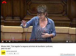 Mireia Vehí, de la CUP-CC: "Cal regular la segona activitat de bombers i policies, però no així"
