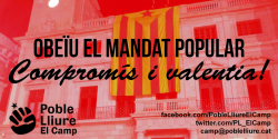 Poble Lliure demana als alcaldes de Reus i Tarragona que facin "un pas al costat" si no donen suport al Referèndum
