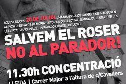 Crida a concentrar-se per rebutjar la inauguració de l'hotel de luxe al Roser i la presència de Rajoy a Lleida   Títol de la imatge