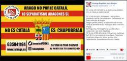 Falange Española impulsa una campanya contra el català a la Franja