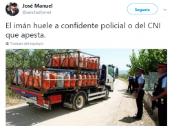 "El imán huele a confidente policial o del CNI que apesta" (Imatge: Twitter José Manuel Sánchez Fornet)