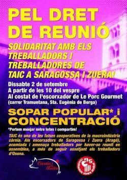 Nova mobilització a la indústria càrnia d'Osona en suport als treballadors