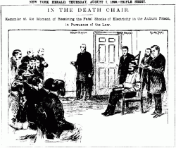 1890 Primera execució amb la cadira elèctrica als EEUU, a la presó novayorquina d'Auburu