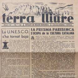 1952- Crítiques per lentrada de lEstat espanyol a la UNESCO fetes pels catalans exiliats a l'Estat francès