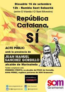 SOM Gramenet manté l'acte a favor del referèndum i exigeix a  l?Ajuntament que respecti els drets fonamentals a la ciutat