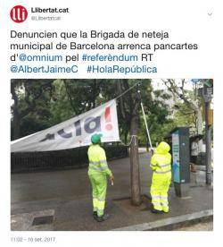 La persecució del referèndum per part de policies locals i brigades de neteja arreu del territori
