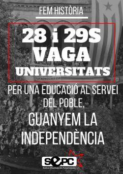 SEPC Universitats Vaga el  27 i 28 de setembre