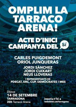 Els partits i entitats sobiranistes obren la campanya unitària del Sí a Tarragona