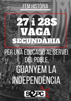 SEPC de Secundària Vaga el  27 i 28 de setembre