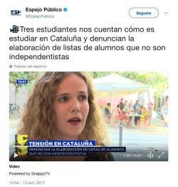 La suposada "víctima" de "listas de alumnos" d'Espejo Público és una militant de Ciutadans/SCC