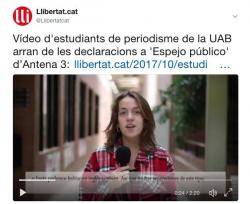 Estudiants de la UAB fan un vídeo per desmentir les afirmacions demagògiques del programa ''Espejo Publico'