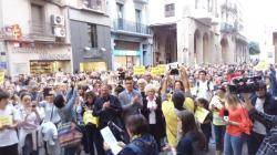 Clam de la comunitat educativa contra en contra del 155 i les acusacions d?adoctrinament (Lleida)