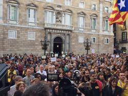 Clam de la comunitat educativa contra en contra del 155 i les acusacions d?adoctrinament (Barcelona)