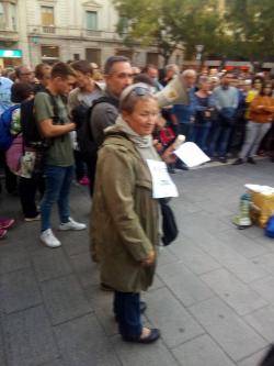 Clam de la comunitat educativa contra en contra del 155 i les acusacions d?adoctrinament (Sabadell)