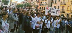Clam de la comunitat educativa contra en contra del 155 i les acusacions d?adoctrinament (Tarragona)