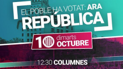 Concentració d'estudiants a l'Arc de Triomf de Barcelona en defensa dels resultats del referèndum