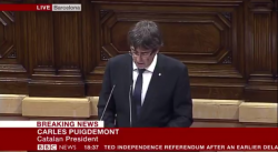 El discurs de Puigdemont seguit arreu del món