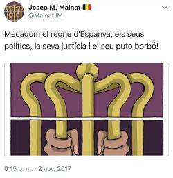 El partit ultradretà VOX ha anunciat una querella contra Josep Maria Mainat  per aquesta piulada del membre de La Trinca