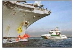 2000 Un portaavions nuclear ianqui abandona Palma per les protestes ecologistes