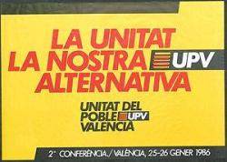 1996 Unitat del Poble Valencià (UPV) elimina les referències polítiques als Països Catalans