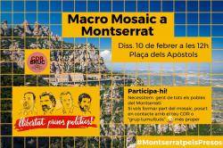 Títol de la imatgeTot a punt pel Macro Mosaic a Montserrat per exigir l'alliberament dels presos polítics