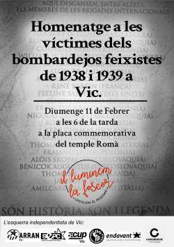Acte d'homenatge a les víctimes dels bombardejos feixistes de 1938 i 1939 a Vic