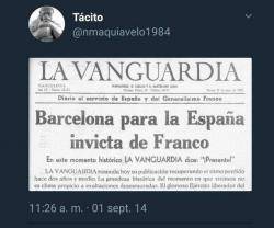 El tinent coronel Daniel Baena cap de la Policia Judicial de Catalunya insulta els independentistes des del perfil de twitter 'Tácito' @nmaquiavelo1984