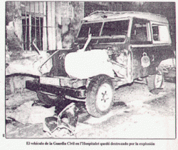 1988 Terra Lliure ataca amb explosius un jeep de la Guàrdia Civil a L'Hospitalet del Llobregat