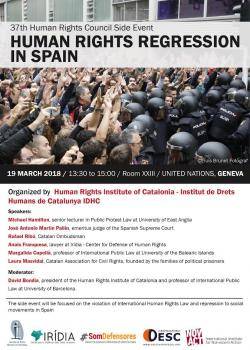 Debat a la seu de l?ONU a Ginebra sobre la regressió dels drets humans a Espanya