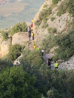 Les fotografies dels presos pol&iacute;tics i exiliats fan el cim a l'agulla del cavall Bernat de Montserrat