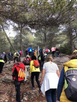 Les fotografies dels presos pol&iacute;tics i exiliats fan el cim a l'agulla del cavall Bernat de Montserrat